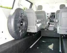 Commercial-Wheelchair-Minivan-Interior Interior of rear entry wheelchair van