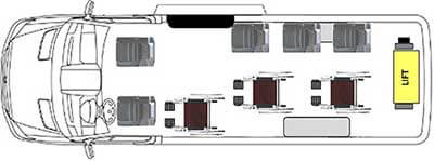 350 HD rear entry layouts