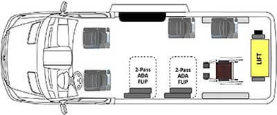 Ford Transit 350 LWB layouts