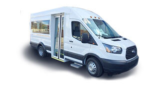 Ford Transit with bus doors