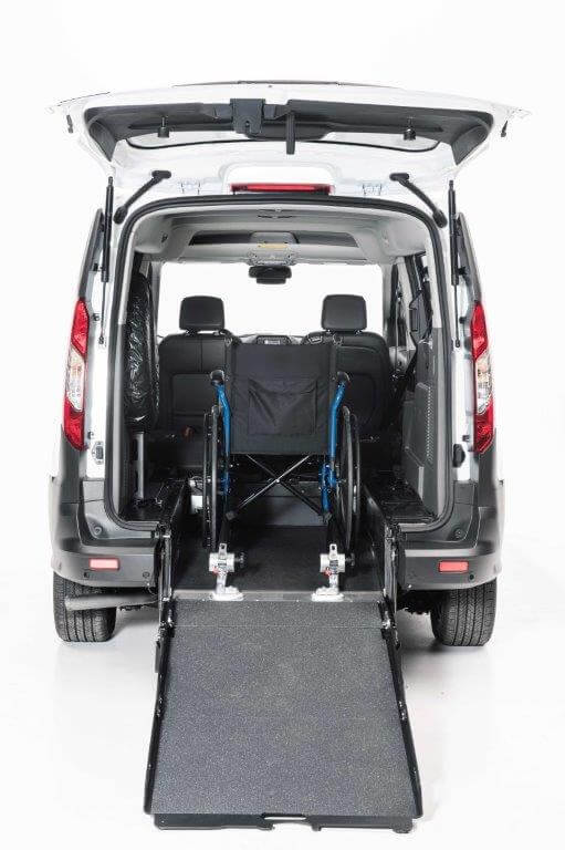 Ford Transit Connect Rear View with Wheelchair